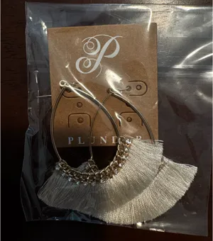 Tassel Tan Boutique Earrings Gold Tone thumbnail 1