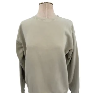 Aritzia Tna CozyAF Fleece Crew Sweatshirt Pullover Sage Green Size Small thumbnail 2
