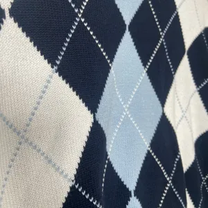 Brandy Melville Blue White Argyle Bernadette‎ Sweater Preppy Y2K Academia 90s thumbnail 5