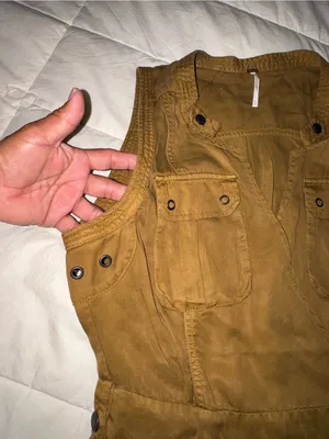Free People Brown Utility Pinafore Dress thumbnail 3