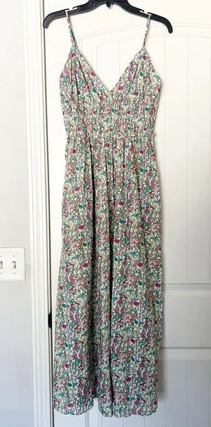 J. Crew V-neck Smocked-waist Dress in Liberty® Fabric thumbnail 3