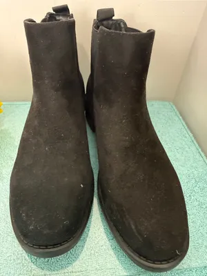 Dream Pairs Black Suede Chelsea Ankle Boots thumbnail 5