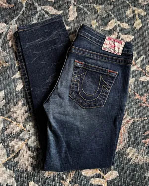 True Religion Women's Stella Dark Wash Low Rise Bootcut Jeans Size 29 thumbnail 1