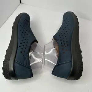 Hotter Thrill Navy Nubuck Leather Perforated Slip-On Comfort Shoes Sz 8.5 thumbnail 8