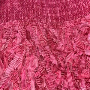 Etcetera Women Sz S Sleeveless Pink Fringe Top Textured Stretch Quiet Luxury NEW thumbnail 4