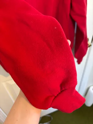 Disney VINTAGE | Winnie the Pooh Embroidered Vintage 90s Red Sweatshirt Medium thumbnail 9