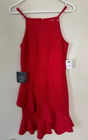 Charlotte Russe Sparkly Red Dress thumbnail 1