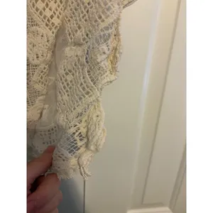 Womens Cream Lace Kimono Vest‎ Boho Crochet Open Front Sleeveless thumbnail 7