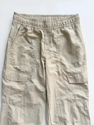 Old Navy Ankle Zip Nylon Cargo Jogger Pants Tan Size Medium thumbnail 2