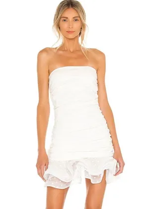 NBD Alice mini dress in white thumbnail 1