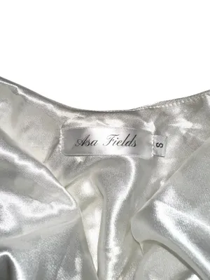 Asa Fields Florence Gown High Low Halter Open Back Satin Ivory Dress SMALL thumbnail 5