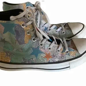 Converse Chuck Taylor all star mosaic design high top sneakers lace up size 7.5 thumbnail 2