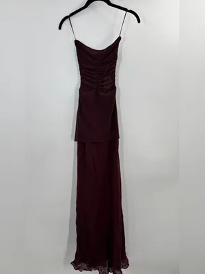 Bec & Bridge Ida Strapless Dress in Plum UK4/US0 thumbnail 6