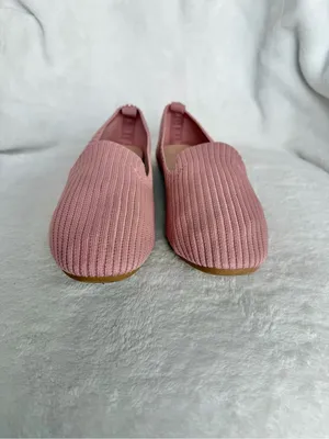 Danskin HOPE Ballet Flats Brown Ribbed Knit Slip On Memory Foam Womens 6 thumbnail 3