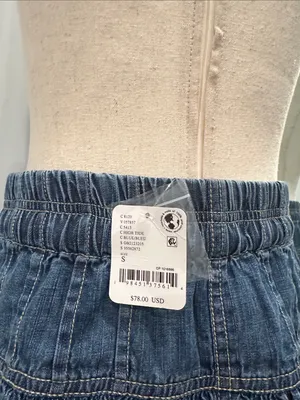 We The Free Women's Free People Relaxed Blue Denim Skirt thumbnail 4