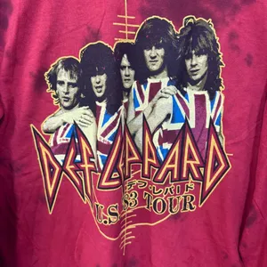 Def Leppard Pyromania 83 US Tour Band Long Sleeve Tie Dye M thumbnail 2