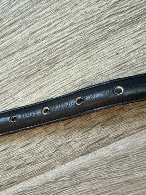 Coach Vintage 2801 Black Skinny Leather Belt Women's Y2K Brass Buckle Size 28 thumbnail 7
