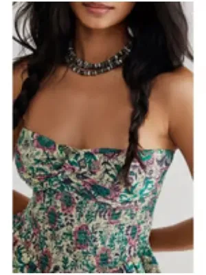 Free People One More Time Tube Top in Tea Combo Size Small thumbnail 5