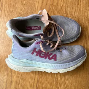 Hoka One One Running Shoes. Size 7.5. Light Blue/Magenta thumbnail 3