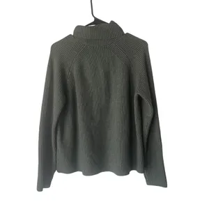 M & S‎ Collection Women's Size Medium Green Tight Knit Turtle Neck Sweater thumbnail 6