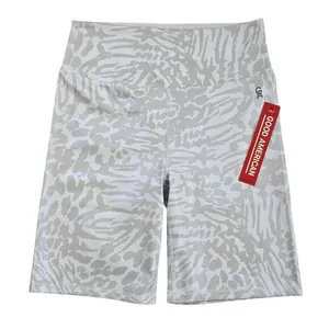 Good American NWT Essentials Leopard Foil‎ Bike Shorts Women's size 3 - Large thumbnail 2
