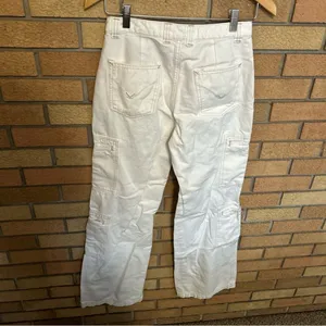 RTR HUDSON High-Rise Welt Pocket Cargo Wide Leg Jean White/Cream Women’s Size 25 thumbnail 6