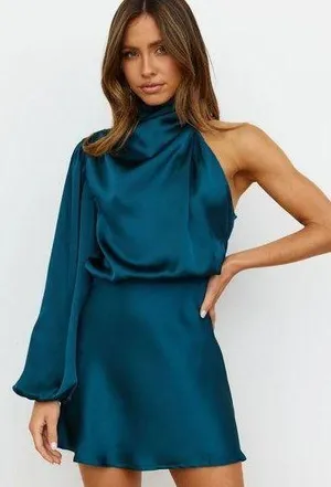 Elegant Satin Dress - New thumbnail 1