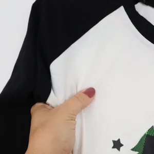 Unbranded T-Shirt Womens S Raglan Merry Christmas White Black Graphic Good thumbnail 5