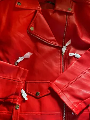 🆕 AKIRA Hot Cropped Aussy Moto Bomber Jacket Vegan Leather NWOT thumbnail 6