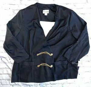 VTG Y2K Blazer Womens Jacket 26W Gold Buttons Danny & Nicole New York thumbnail 1