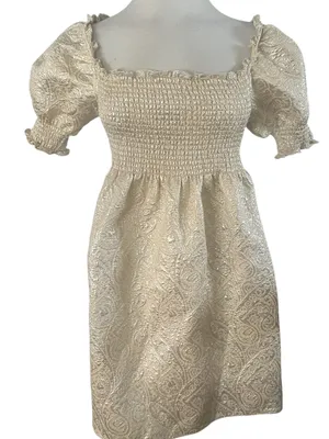 The Hill House Home Athena Nap Dress Metallic Size Small thumbnail 2
