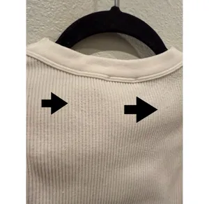 ZARA Racer Back Rib Antique White Crop Top thumbnail 4