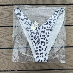 NWT aerie high cut cheekiest bikini bottom medium spotted animal print thumbnail 1