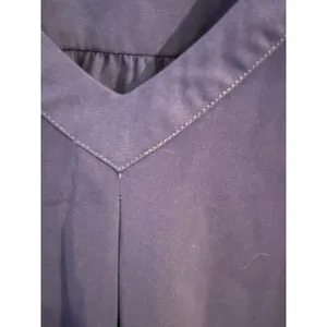 Hawthorn Blue V Neck 3/4 Sleeve Laser‎ Cut Detail Blouse Women Large thumbnail 6