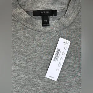 NEW J.Crew Lagenlook Minimalist Mock Neck Heather Gray Modal‎ Jersey Dress XXS thumbnail 10