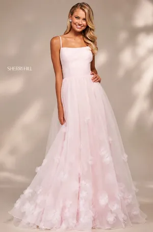 Sherri Hill 53708 Pink‎ Glitter Tulle Formal Gown Size 2 NWT $598 thumbnail 1