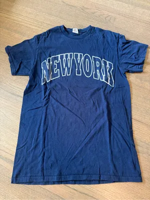 Delta New York Navy Blue Vintage Tee Size Small thumbnail 1