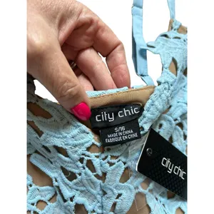 NWT City Chic Sky Blue So Fancy Dress - Size S/16 thumbnail 3