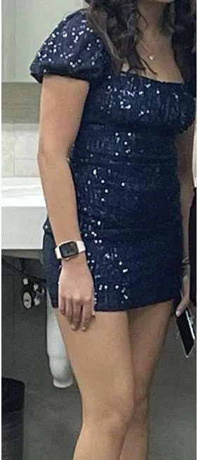 Navy Blue Mini Dress Windsor Sparkly thumbnail 6