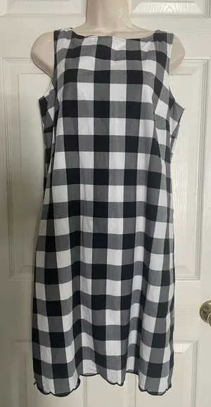 Tommy Bahama Black‎ and White Gingham Sleeveless Dress thumbnail 1