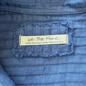 We The Free Ava Oversized Button Front Collared Short Sleeve Top Shaded Lake XS thumbnail 9