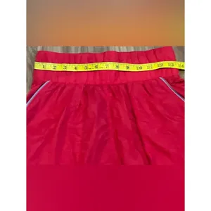 Fabletics UltraHigh-Waisted Piped Nylon Athletic Shorts Size S Red thumbnail 3