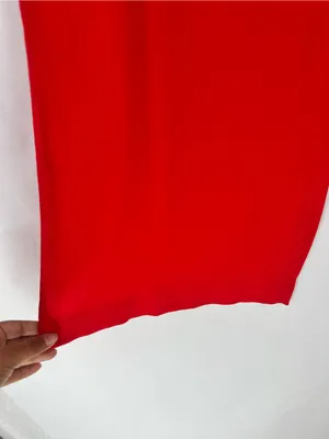 Aritzia Wilfred Faun Ankle‎ Pants Red Drapey Crepe Wide Leg High Rise Tie Belt M thumbnail 6