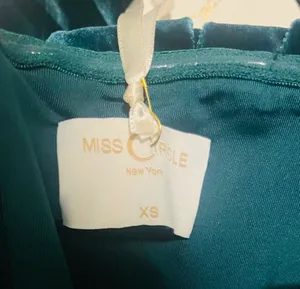 Miss Circle Velvet Corset Drees in Teal Blue Size XS thumbnail 8