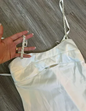 White Satin Mini Dress thumbnail 2