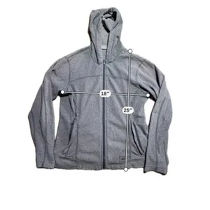 REI Co-op Womens Gray Full Zip Fleece Hoodie Jacket Size‎ Medium RN37249 thumbnail 3