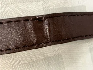 Brown Leather Crossbody Strap with Gold Hardware thumbnail 6