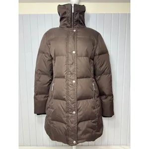 Michael Kors Womens‎ Brown Quilted Puffer Jacket Funnel Neck Winter Coat Medium thumbnail 13