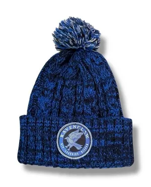 Harry‎ Potter Ravenclaw Pom Beanie Hat Unisex One Size Blue Winter Knit thumbnail 1