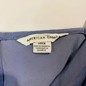 American Eagle Outfitters Women's Blouse Tank Peplum Blue Size Small EUC thumbnail 3